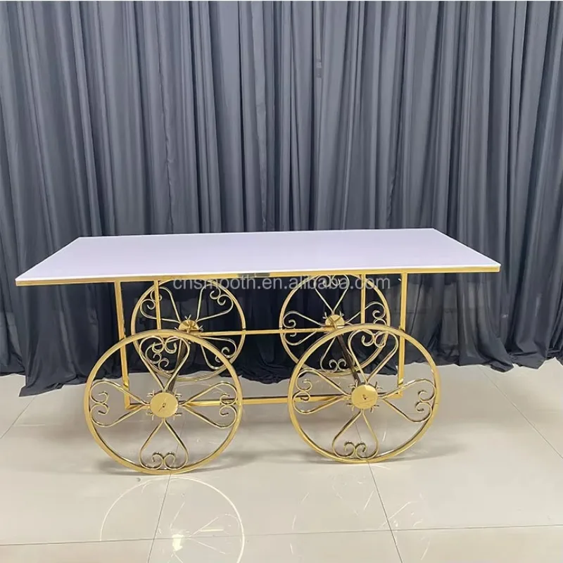 High quality gold stainless steel dessert cart wedding party display stand
High quality gold stainless steel dessert cart wedding party display stand