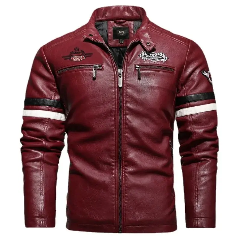 Autumn Winter Men's Leather Jaet Drive Motorcycle Coat Long Sle Youthful Vitali Design Faux Leather Faionable Coat
Autumn Winter Men's Leather Jaet Drive Motorcycle Coat Long Sle Youthful Vitali Design Faux Leather Faionable Coat