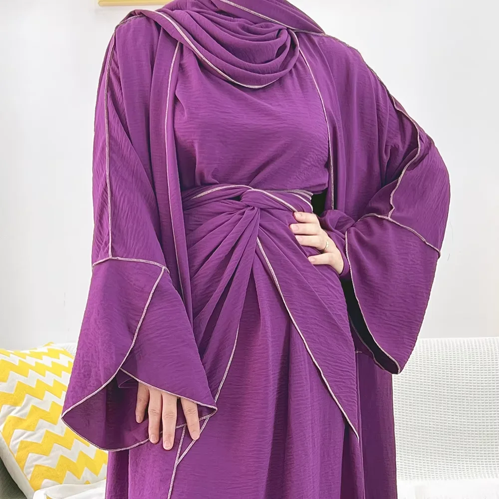 3 Piece Set Open Abaya Kimono Cardigan Hijab Dress Wrap Skirt Dubai Kaftan Jalabiya Muslim Islam Turkish Modest Robe Gown Kebaya
3 Piece Set Open Abaya Kimono Cardigan Hijab Dress Wrap Skirt Dubai Kaftan Jalabiya Muslim Islam Turkish Modest Robe Gown Kebaya