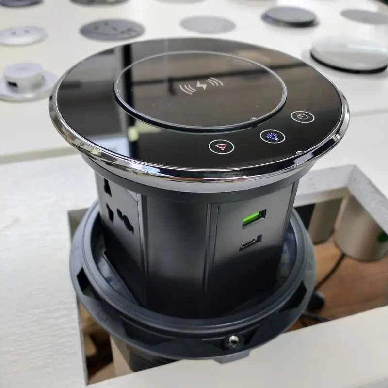 IP65 Smart WIFI моторизованный автоматический поп-удлинитель IP65 Power Беспроводная зарядка Подъемная розетка для домашнего офиса и кухни 15A
IP65 Smart WIFI моторизованный автоматический поп-удлинитель IP65 Power Беспроводная зарядка Подъемная розетка для домашнего офиса и кухни 15A