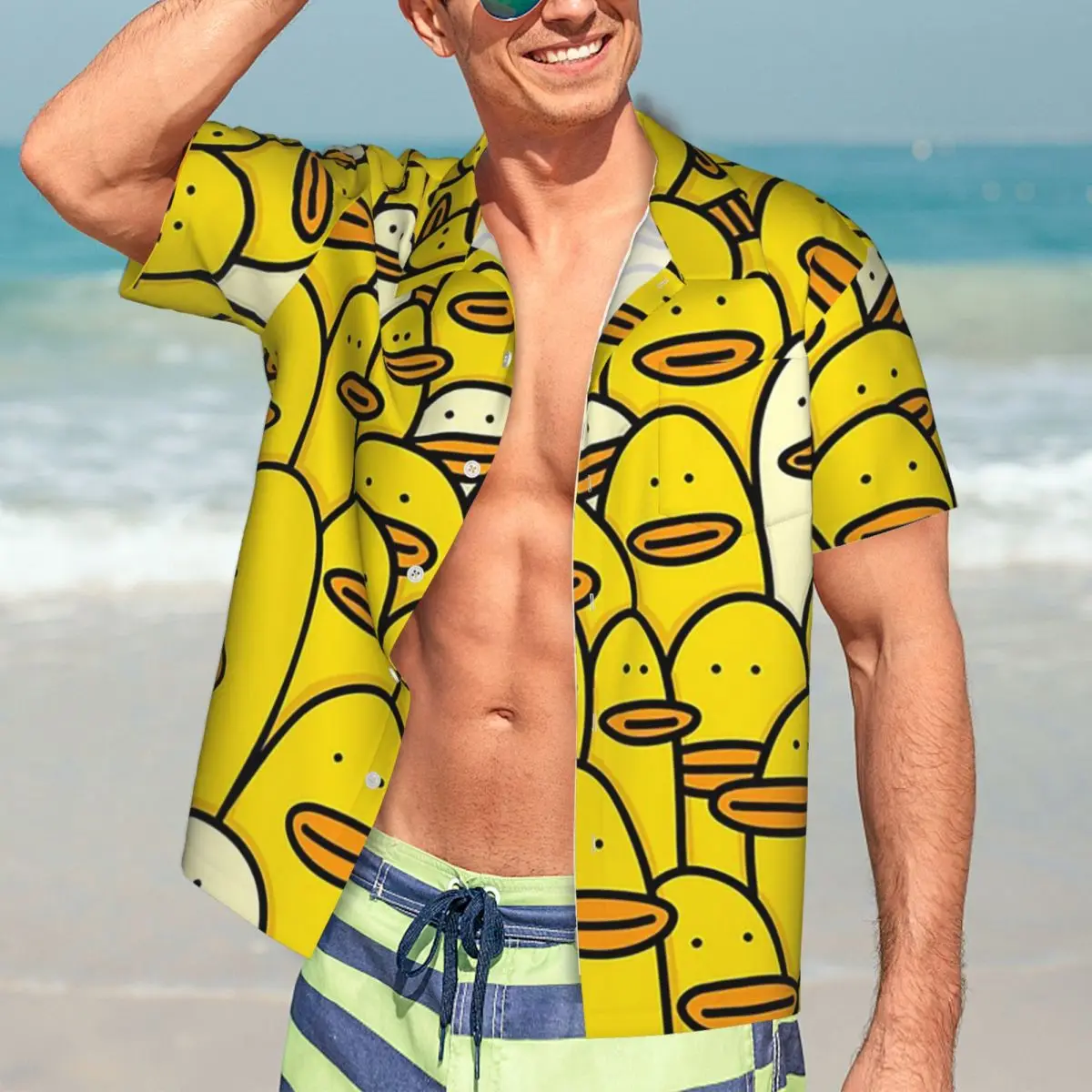 Cartoon Yellow Rubber Duck Pattern Hawaiian Shirts Casual Men Short Sleeve Shirt for Summer Beach Men's Button Tops
Cartoon Yellow Rubber Duck Pattern Hawaiian Shirts Casual Men Short Sleeve Shirt for Summer Beach Men's Button Tops