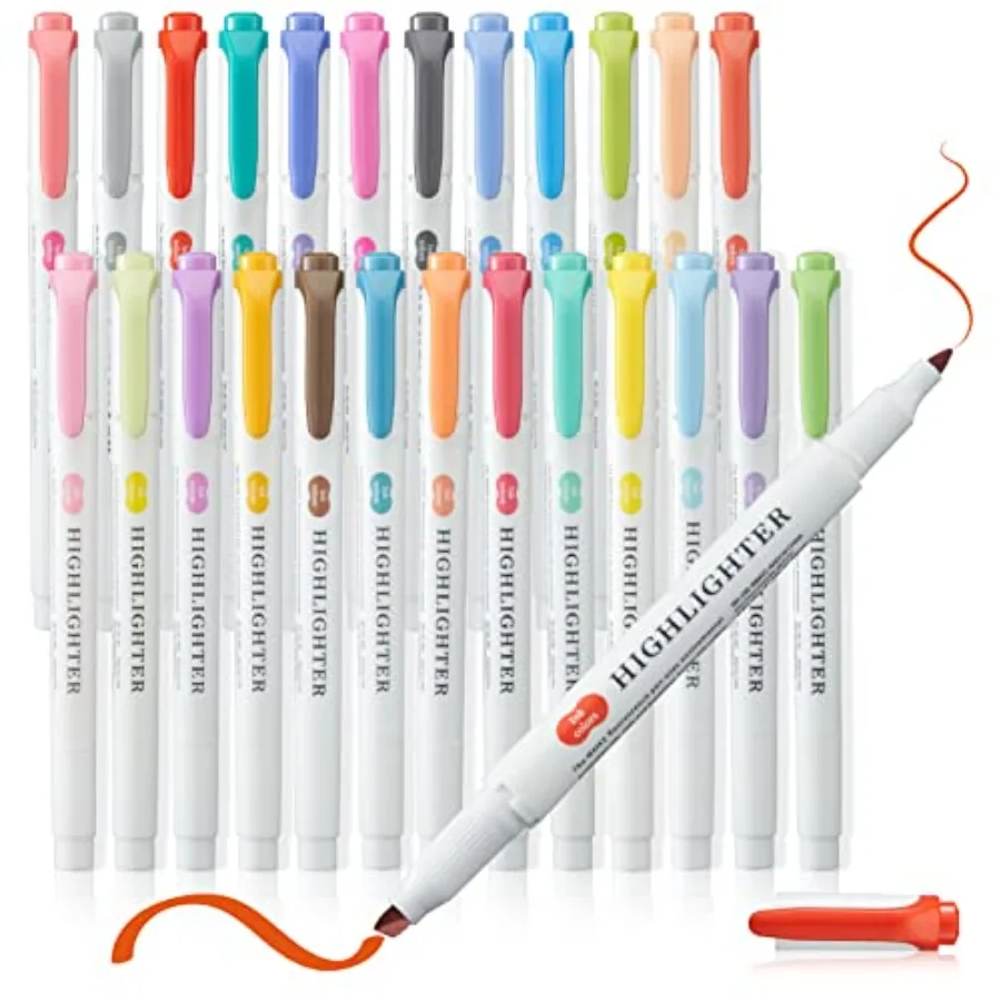 Pastel Highlighters - 25 Pcs Assorted Colors Dual Tip Real Mild Highlighter Markers, Chisel and Fine Tips for Bible Journaling,
Pastel Highlighters - 25 Pcs Assorted Colors Dual Tip Real Mild Highlighter Markers, Chisel and Fine Tips for Bible Journaling,