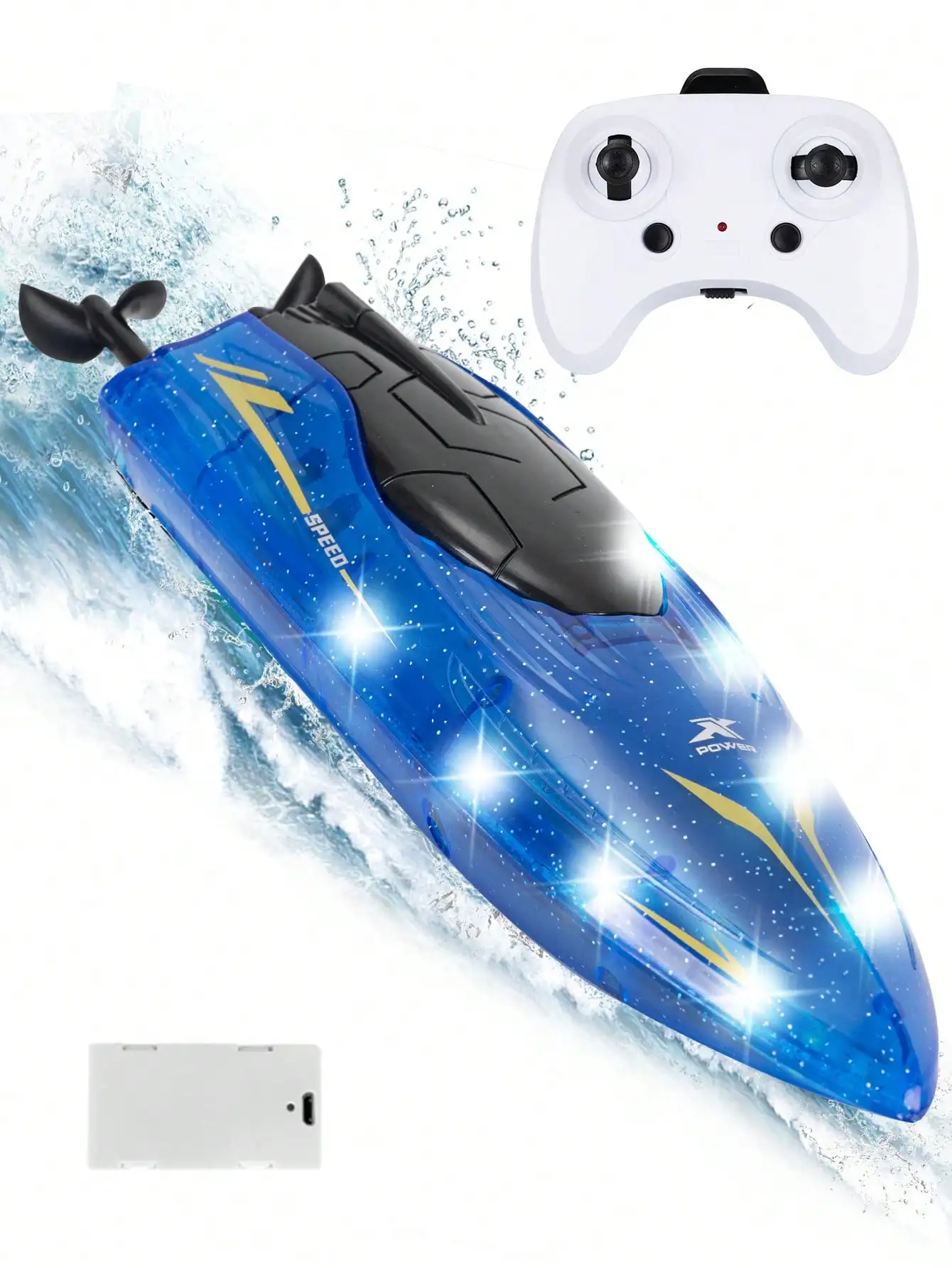 RC Racing Boat 2.4GHz LED Lights 10km/H Waterproof Speedboat Rechargeable Pool Lake Summer Water Toy Gift Kids
RC Racing Boat 2.4GHz LED Lights 10km/H Waterproof Speedboat Rechargeable Pool Lake Summer Water Toy Gift Kids