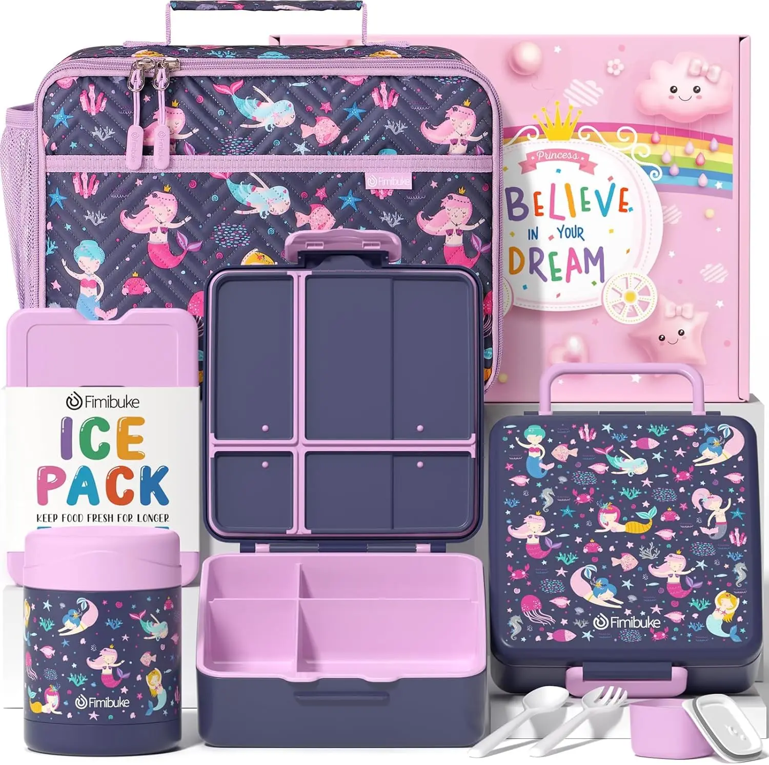 Изолированный детский ланч-бокс с 4 отделениями, банка для еды из нержавеющей стали, пакет со льдом и набор посуды для детей от 3 до 12 лет обратно в школу
Изолированный детский ланч-бокс с 4 отделениями, банка для еды из нержавеющей стали, пакет со льдом и набор посуды для детей от 3 до 12 лет обратно в школу