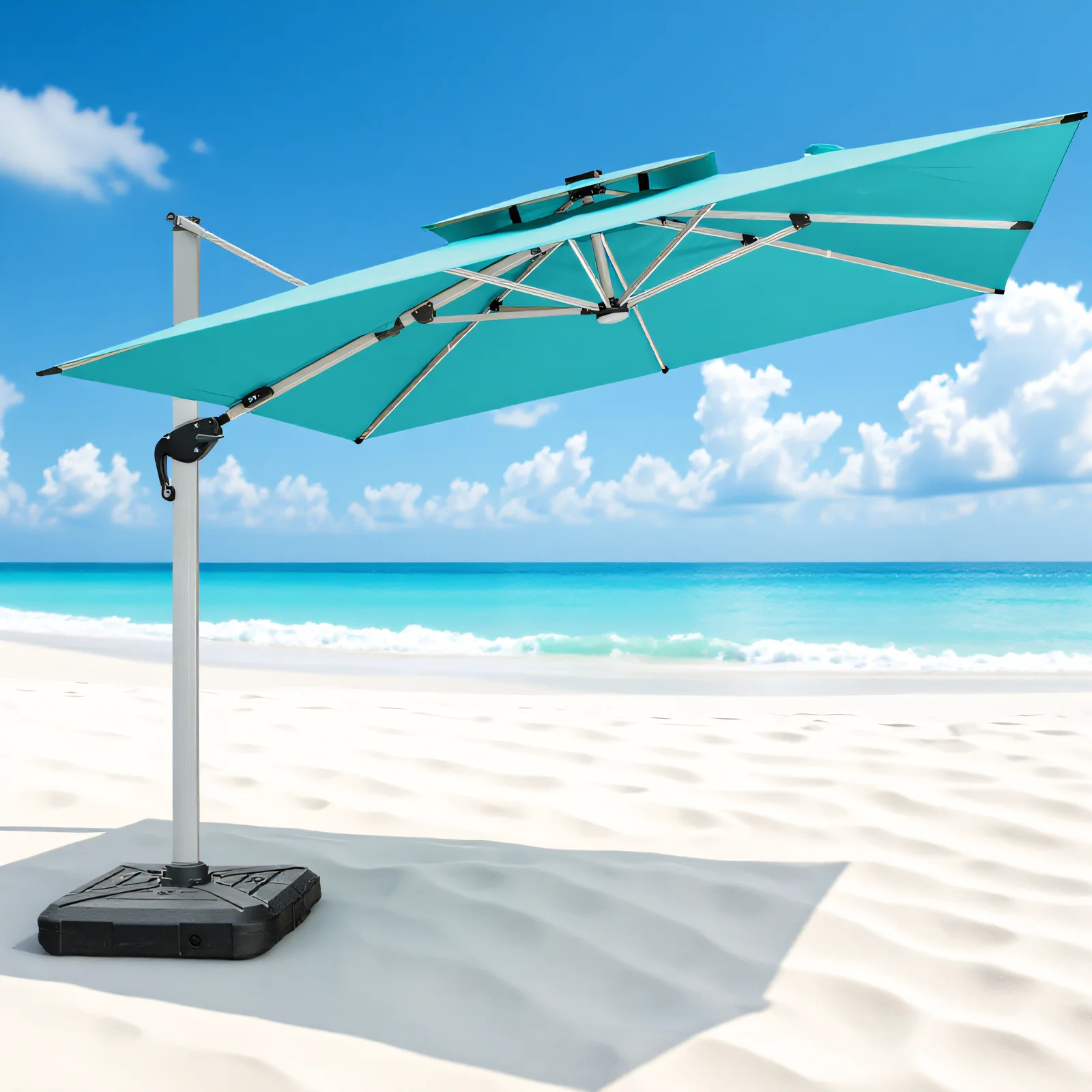 Cost-Effective Waterproof Windproof Outdoor LED Cantilever Umbrella Stock Roman Parasol for Garden Patio
Cost-Effective Waterproof Windproof Outdoor LED Cantilever Umbrella Stock Roman Parasol for Garden Patio