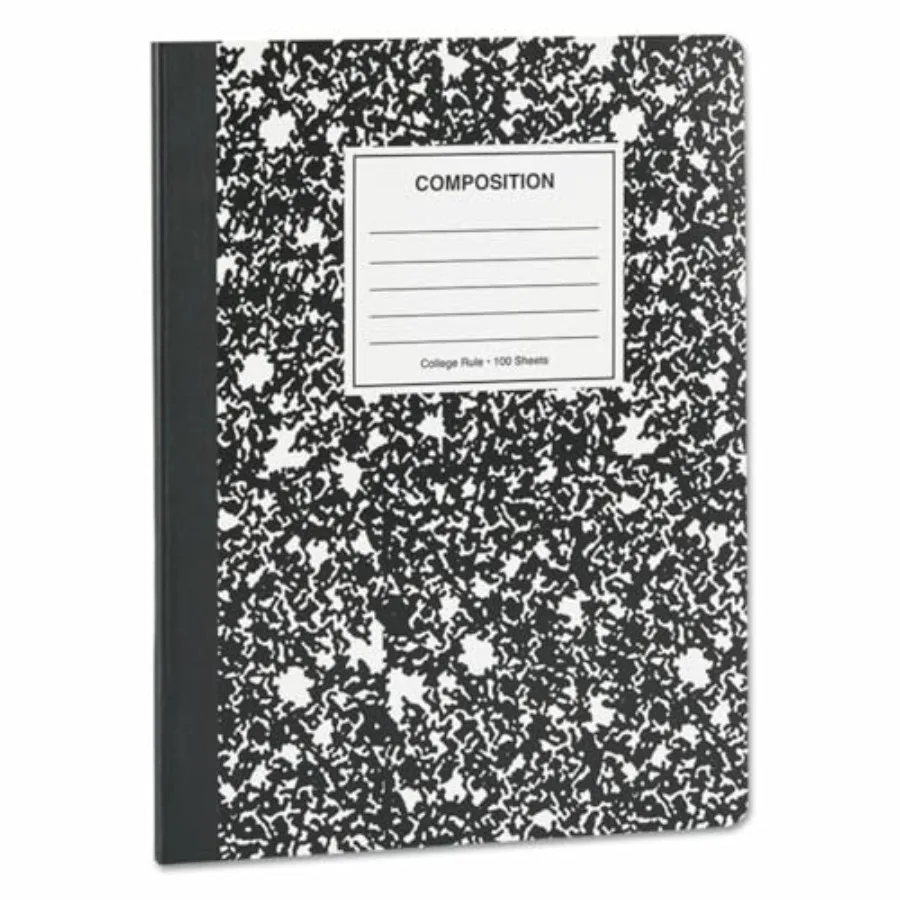 Composition Book, College Rule, 9 3/4 x 7 1/2, White, 100 Sheets UNV20940
Composition Book, College Rule, 9 3/4 x 7 1/2, White, 100 Sheets UNV20940