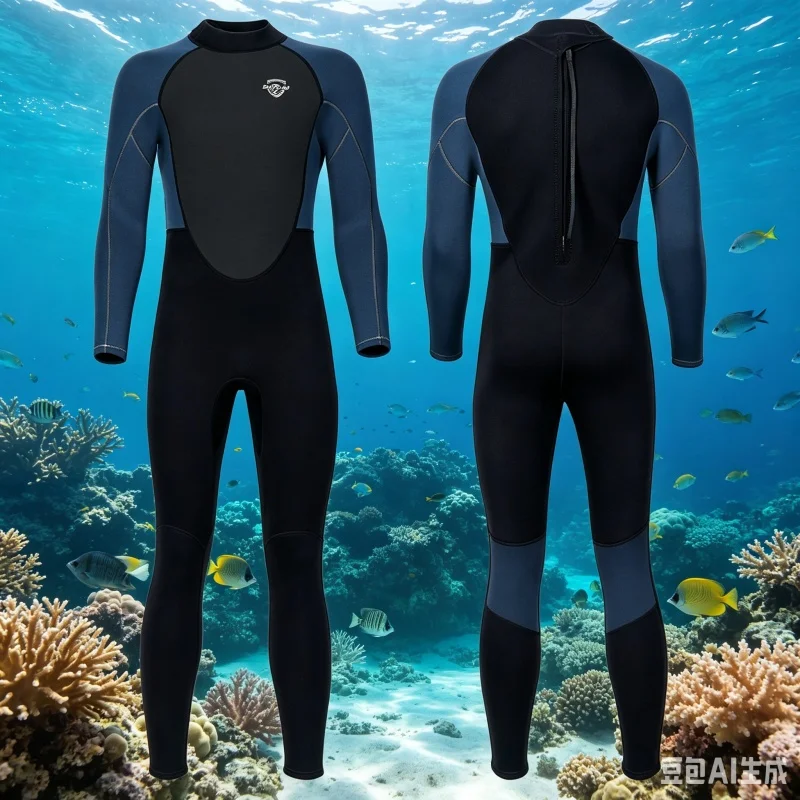 Men's 3MM Neoprene Full Body Wetsuit, Thermal Diving Suit, Long Sleeve One-Piece, for Scuba Diving, Surfing, Snorkeling
Men's 3MM Neoprene Full Body Wetsuit, Thermal Diving Suit, Long Sleeve One-Piece, for Scuba Diving, Surfing, Snorkeling
