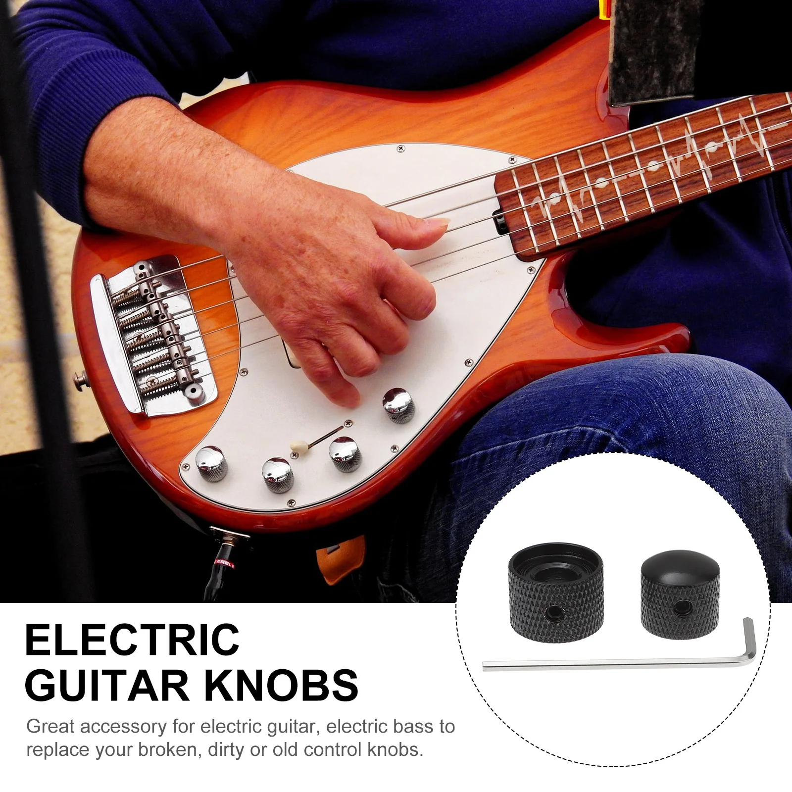 Electric Guitar Knobs Dual Concentric 6Mm Shaft Volume Tone Control For Bass Black Metal Instrument Parts
Electric Guitar Knobs Dual Concentric 6Mm Shaft Volume Tone Control For Bass Black Metal Instrument Parts