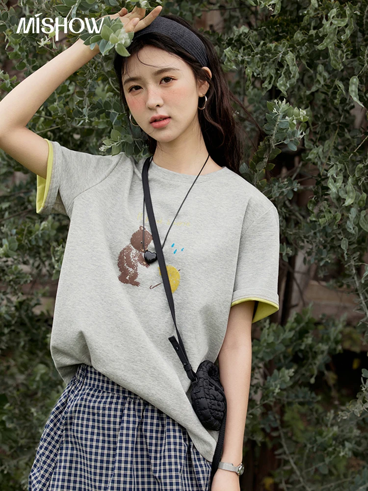 MISHOW Casual Summer Shirts Women 2025 New Bear Print Short Sleeve Round Neck T-shirt Woman Fashion Versatile Tops MXE34T0583
MISHOW Casual Summer Shirts Women 2025 New Bear Print Short Sleeve Round Neck T-shirt Woman Fashion Versatile Tops MXE34T0583