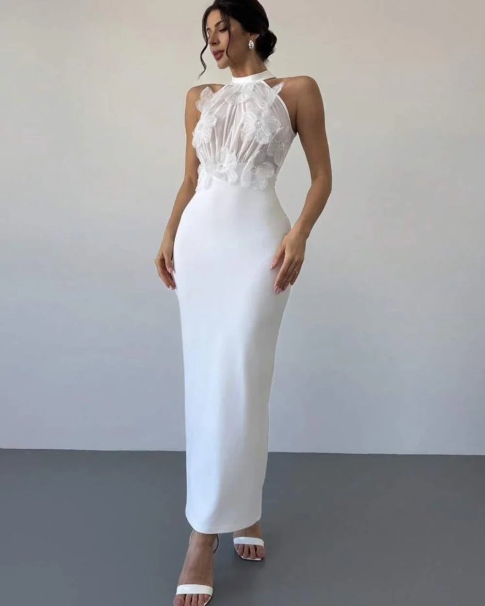 Customized Intricate Sexy Jersey Handmade Flower Pleat Straight High Collar Midi Dresses Bespoke Occasion Dresses Modern Style
Customized Intricate Sexy Jersey Handmade Flower Pleat Straight High Collar Midi Dresses Bespoke Occasion Dresses Modern Style