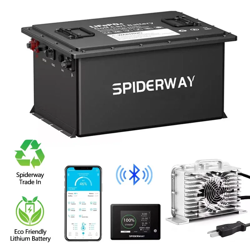 36V 105Ah Golf Cart LiFePO4 Lithium Battery with LCD Screen,Built-in Smart BMS, w/ 36V 25A Fast Charger for Club Car EZGO Yamaha
36V 105Ah Golf Cart LiFePO4 Lithium Battery with LCD Screen,Built-in Smart BMS, w/ 36V 25A Fast Charger for Club Car EZGO Yamaha