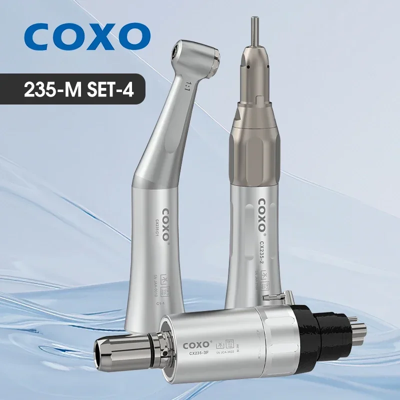 COXO 235-M SET-4 внешние элементы для охлаждающей жидкости-контр-угол, Воздушный Двигатель и прямые низкоскоростные наконечники
COXO 235-M SET-4 внешние элементы для охлаждающей жидкости-контр-угол, Воздушный Двигатель и прямые низкоскоростные наконечники