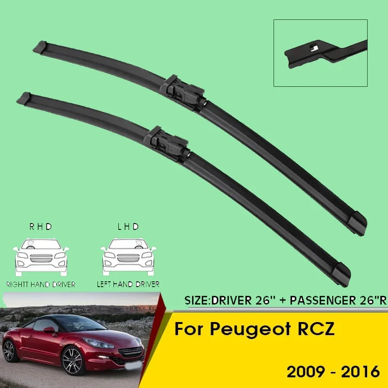 Car Wiper Blades For Peugeot RCZ 2009-2016 Windshield Windscreen Front Window Blades 26"+26"R Car Accessories
Car Wiper Blades For Peugeot RCZ 2009-2016 Windshield Windscreen Front Window Blades 26"+26"R Car Accessories