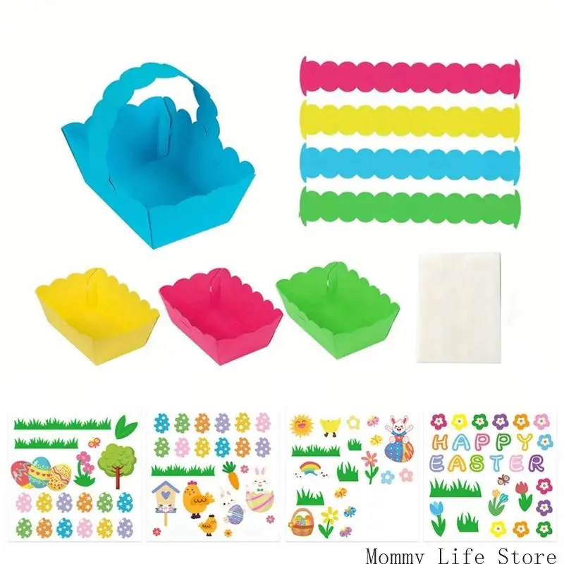 Easter Basket Craft Kits with Lovely Stickers 8pcs Baskets For Creative Craft Activity School Classroom Crafting Supply
Easter Basket Craft Kits with Lovely Stickers 8pcs Baskets For Creative Craft Activity School Classroom Crafting Supply