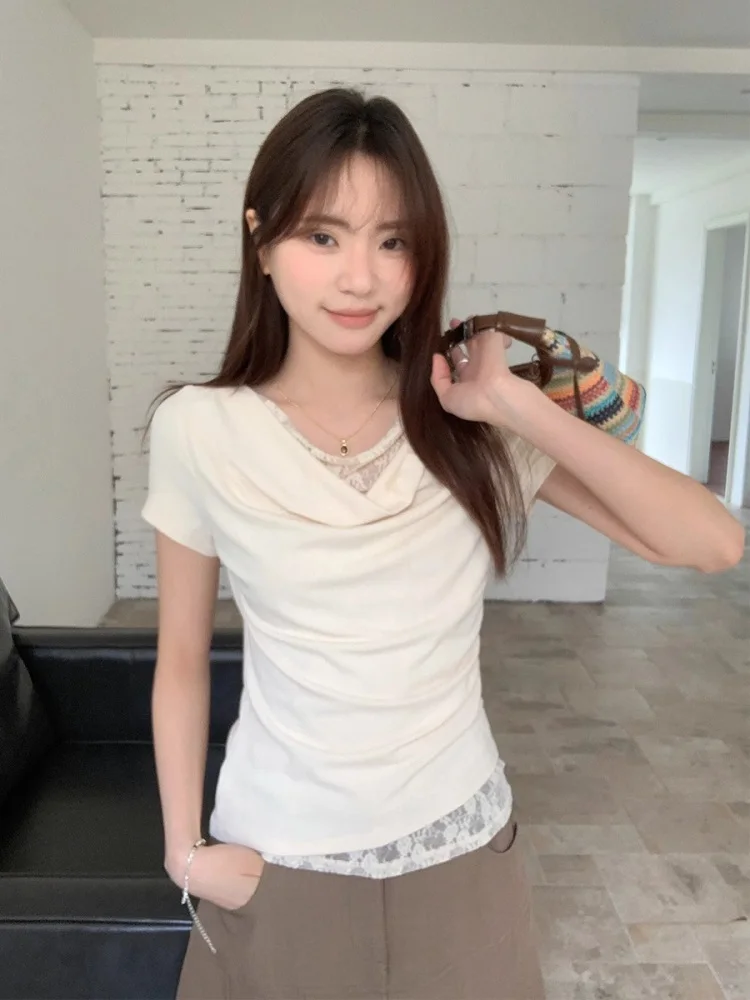 Korean Sle Pure Desire ort Sve Lace oulder Bared T-irt Women's Summer New Ele Top Comfortable Breathable
Korean Sle Pure Desire ort Sve Lace oulder Bared T-irt Women's Summer New Ele Top Comfortable Breathable