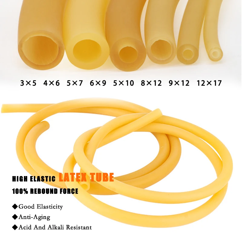 Natural Latex Rubber Tubing Tube ID 3mm~12mm OD 5mm~17mm Speargun Band Slingshot Catapult Tube Rubber Hose Tension Belt 1M-50M
Natural Latex Rubber Tubing Tube ID 3mm~12mm OD 5mm~17mm Speargun Band Slingshot Catapult Tube Rubber Hose Tension Belt 1M-50M