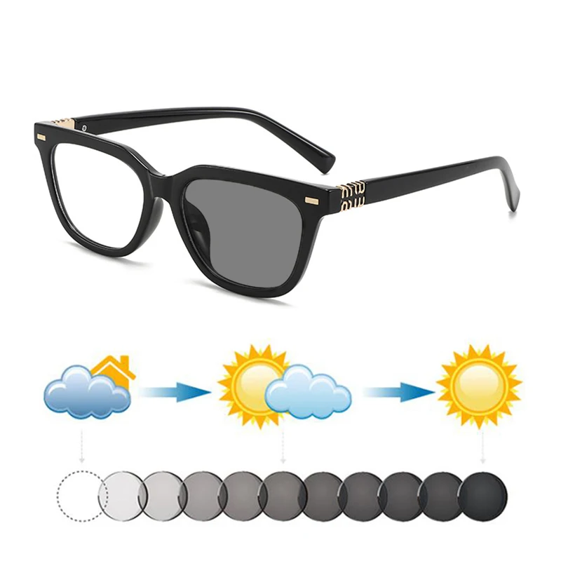 New Fashion Retro Women Rivets Photochromic Myopia Sunglasses Men Square Brand Nearsighted Sunnies Shades Spectacles 0~-6.0
New Fashion Retro Women Rivets Photochromic Myopia Sunglasses Men Square Brand Nearsighted Sunnies Shades Spectacles 0~-6.0