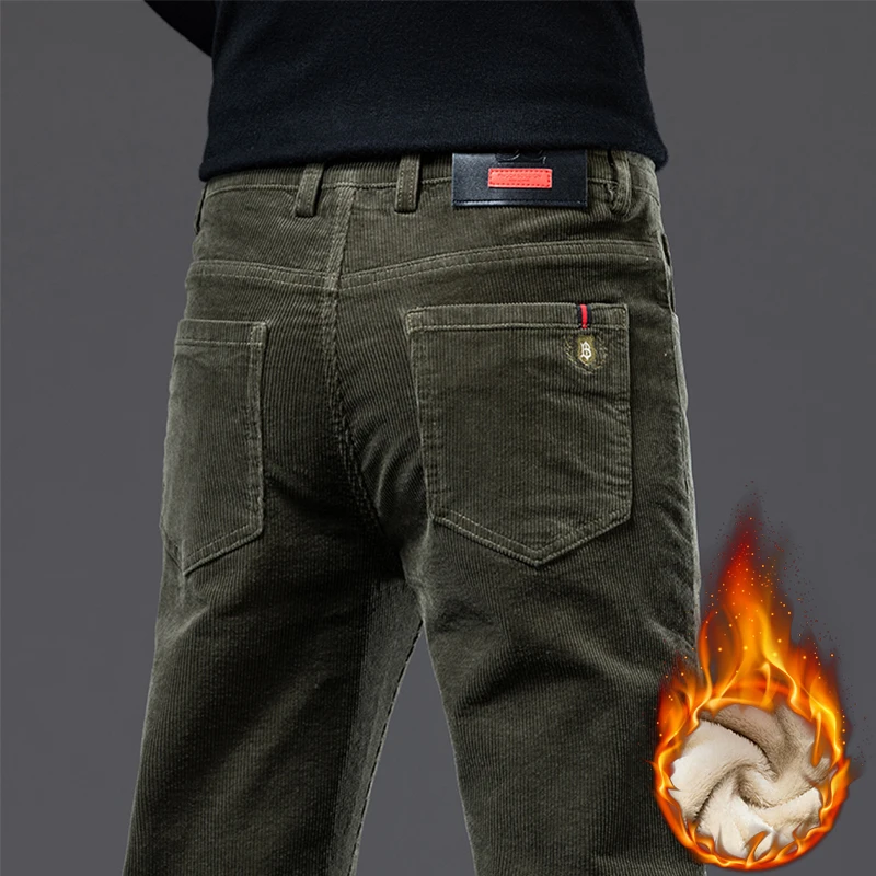 Autumn Winter Men's Slim Fit Straight Corduroy Fleece Pants High Quality Cotton Stretch Simple Clothing Pure Fit Casual Trousers
Autumn Winter Men's Slim Fit Straight Corduroy Fleece Pants High Quality Cotton Stretch Simple Clothing Pure Fit Casual Trousers