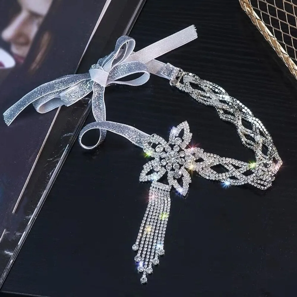 Shiny Rhinestone Flower Necklace Crystal Tassel Elegant Exaggerated Necklace Neck Jewelry Accessories Lace up Necklace Wedding
Shiny Rhinestone Flower Necklace Crystal Tassel Elegant Exaggerated Necklace Neck Jewelry Accessories Lace up Necklace Wedding