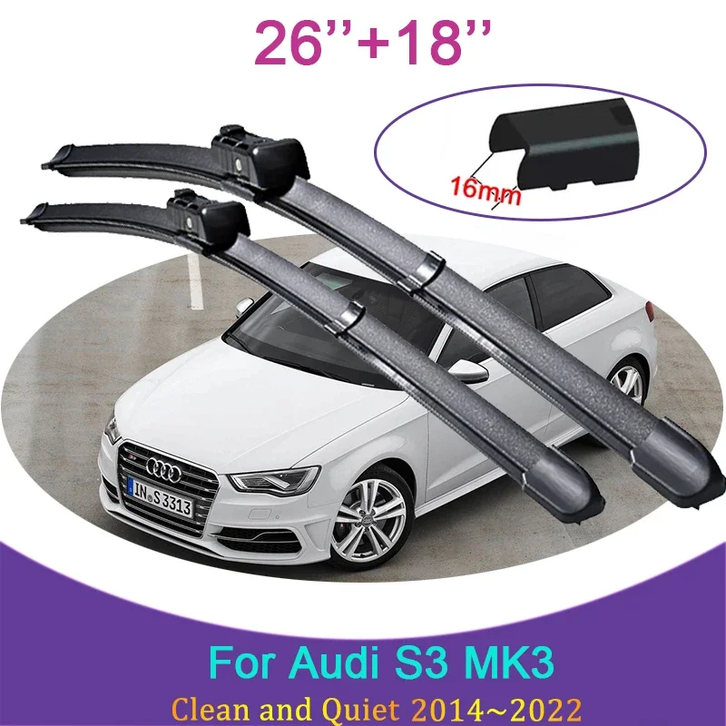 for Audi S3 MK3 2014~2022 2015 2016 2017 Frameless Rubber Wiper Snow Scraping Front Windshield Brushes Car Accessories Sticker
for Audi S3 MK3 2014~2022 2015 2016 2017 Frameless Rubber Wiper Snow Scraping Front Windshield Brushes Car Accessories Sticker
