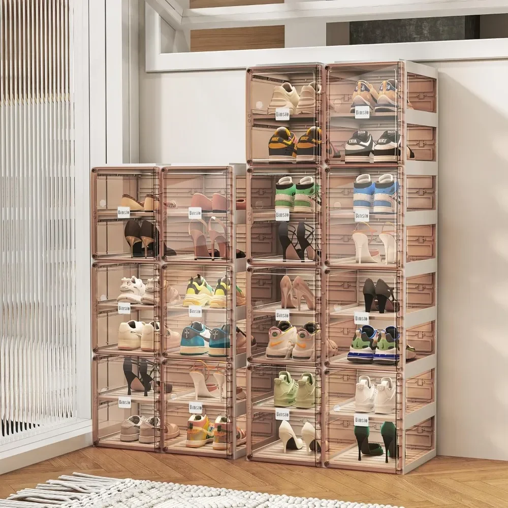 Shoe Rack Closet Organizer and Storage, Portable for Entry Way, Foldable Boxes, Fast Easy Assemble Cabinet, One Piece Sturdy
Shoe Rack Closet Organizer and Storage, Portable for Entry Way, Foldable Boxes, Fast Easy Assemble Cabinet, One Piece Sturdy