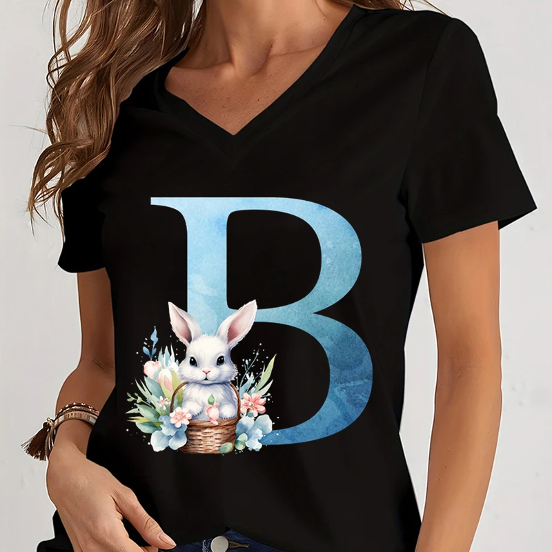 Y2k Fashion Tshirts Women’s V-neck Shirts Blue Printing Cute Animal A-Z Alphabet Women Short Sleeves High Street Fashion Tshirts
Y2k Fashion Tshirts Women’s V-neck Shirts Blue Printing Cute Animal A-Z Alphabet Women Short Sleeves High Street Fashion Tshirts