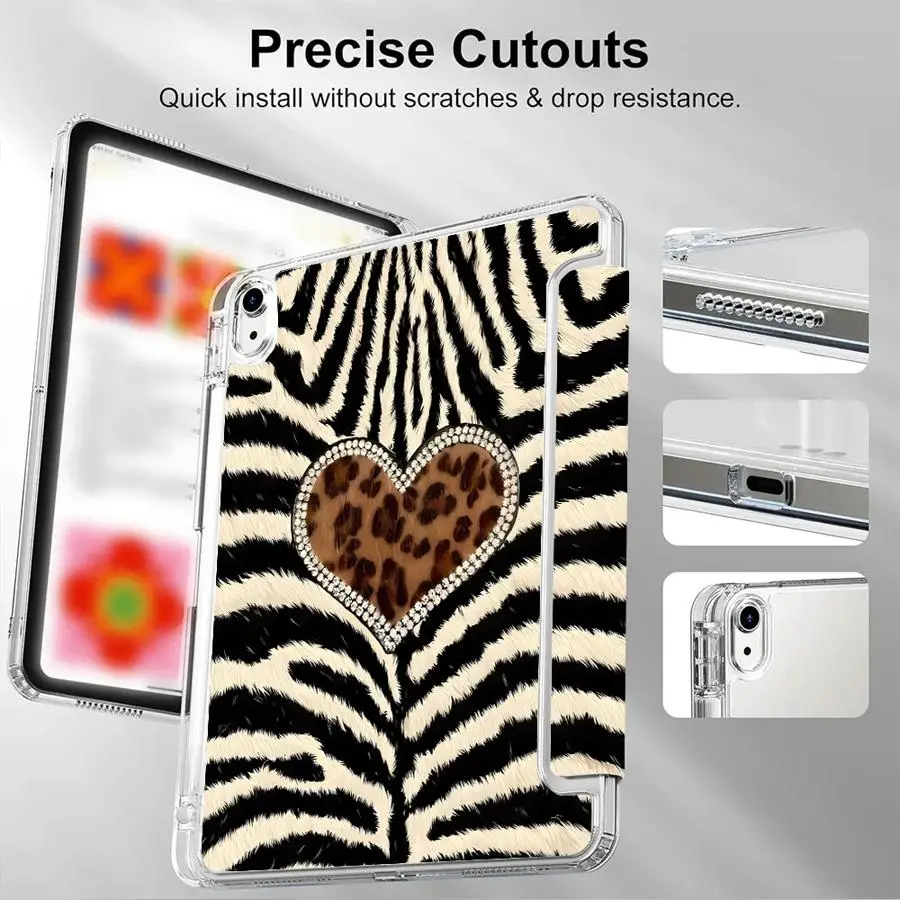 Zebra Heart Leopard Holder Cover Tablet Case For iPad Air 4 5 M3 M2 M4 11inch 11th 10th 9th 8th 7th 12.9inch Mini 6 7 Pro 2025
Zebra Heart Leopard Holder Cover Tablet Case For iPad Air 4 5 M3 M2 M4 11inch 11th 10th 9th 8th 7th 12.9inch Mini 6 7 Pro 2025