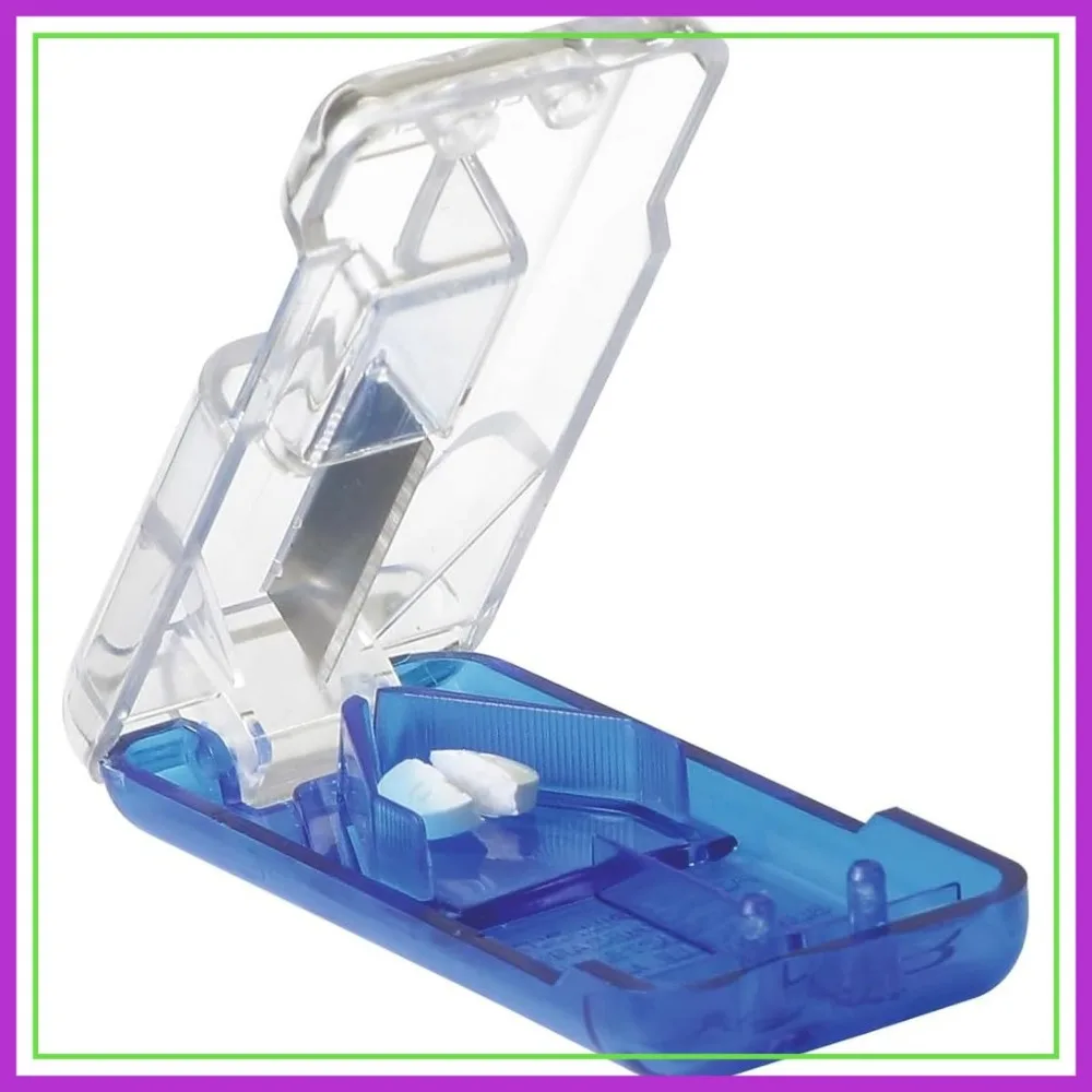 Pill Cutter and Splitter with Built-in Dispenser, Stainless Steel Blade for Tablets, Vitamins, Medication, Portable Travel Size
Pill Cutter and Splitter with Built-in Dispenser, Stainless Steel Blade for Tablets, Vitamins, Medication, Portable Travel Size