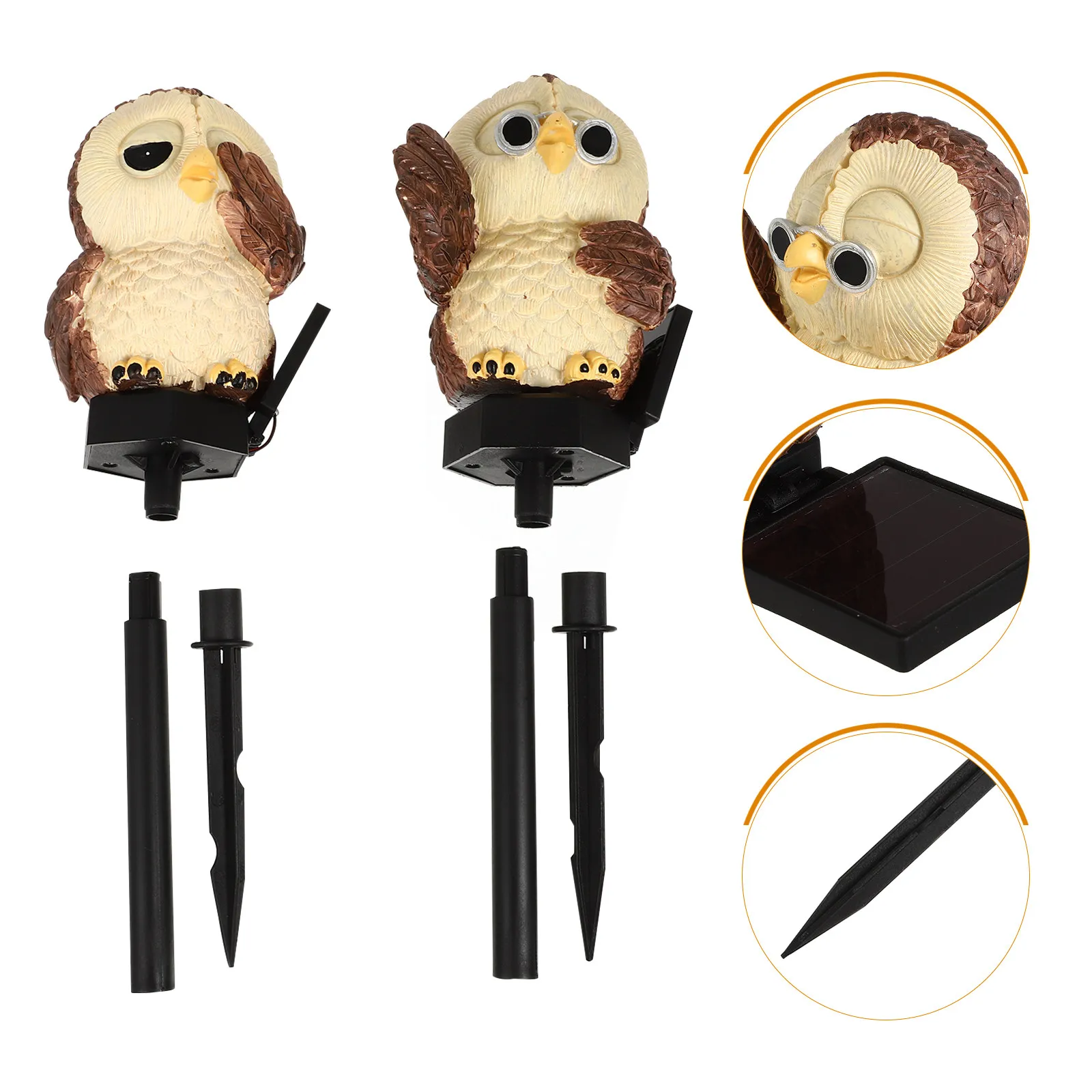 2 Pcs Solar Owl Lamp Decoration Lights Garden Powered Lawn Outdoor Lamps outside
2 Pcs Solar Owl Lamp Decoration Lights Garden Powered Lawn Outdoor Lamps outside