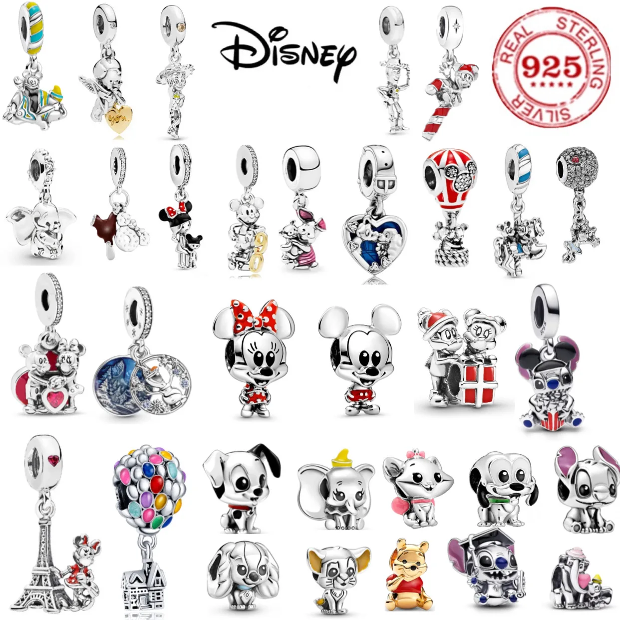 Hot sale 100% 925 pure silver Disney cartoon Stitch Winnie the Pooh Mickey Minnie Donald Duck charm beads ladies bracelet gift
Hot sale 100% 925 pure silver Disney cartoon Stitch Winnie the Pooh Mickey Minnie Donald Duck charm beads ladies bracelet gift