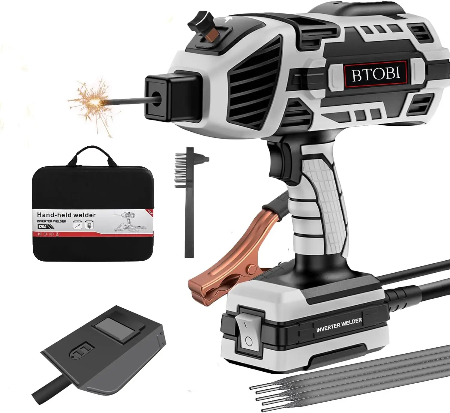 Portable 120A ARC Welder with IGBT Inverter, Adjustable Current for DIY and Metalwork, Grey
Portable 120A ARC Welder with IGBT Inverter, Adjustable Current for DIY and Metalwork, Grey