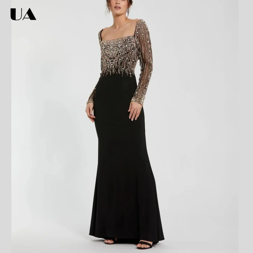 ULBYANRY Customized Mermaid Square Neck Evening Dresses for Women, Exquisite Beading Prom Dress, Elegant Long Sleeve Party Dress
ULBYANRY Customized Mermaid Square Neck Evening Dresses for Women, Exquisite Beading Prom Dress, Elegant Long Sleeve Party Dress