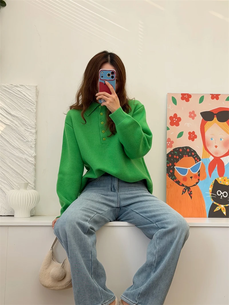 Ultra-Thi шерстяной вязаный свитер с воротником BV een, женский осенне-зимний модный мягкий теплый свободный крой Long Sve irt
Ultra-Thi шерстяной вязаный свитер с воротником BV een, женский осенне-зимний модный мягкий теплый свободный крой Long Sve irt