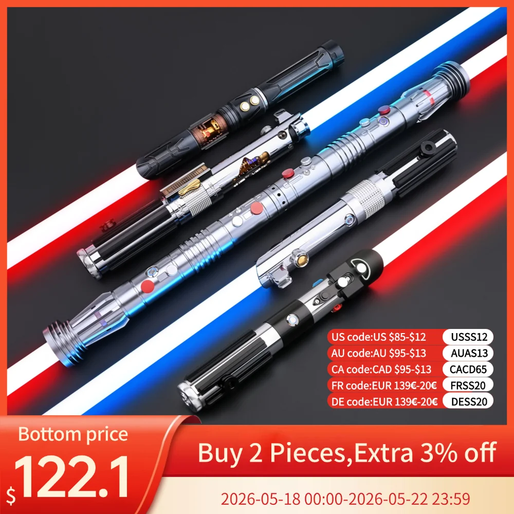 Lightsaber TXQseries design AnakinSE Handle+Blade JEDI RGB Toys Metal Hilt Light Smooth Swing Sword Laser Proffie TXQSABER
Lightsaber TXQseries design AnakinSE Handle+Blade JEDI RGB Toys Metal Hilt Light Smooth Swing Sword Laser Proffie TXQSABER