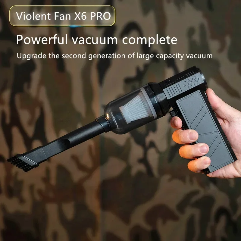 X6 Pro Violent Fan 550000RPM Powerful Air Blower Vacuum Dust Cleaner Type-C Charging Winds 53m/s Brushless Turbo Jet Blower Fan
X6 Pro Violent Fan 550000RPM Powerful Air Blower Vacuum Dust Cleaner Type-C Charging Winds 53m/s Brushless Turbo Jet Blower Fan