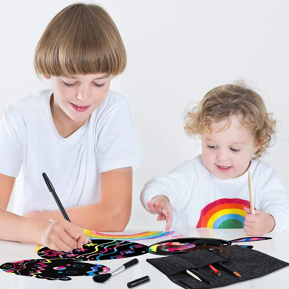 10Pcs Scratch Painting Pens Set Dual Tip Drawing Tools for Kids Adults Creative DIY Art Crafting on Scratch Paper Board Portable
10Pcs Scratch Painting Pens Set Dual Tip Drawing Tools for Kids Adults Creative DIY Art Crafting on Scratch Paper Board Portable