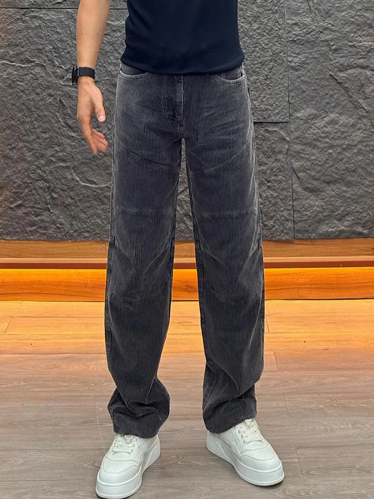 Fall Winter Men's Casual Sports Pants High-End Design Patchwork Velvet Wide Leg Straight Cut Lightweight Luxury Long Trousers
Fall Winter Men's Casual Sports Pants High-End Design Patchwork Velvet Wide Leg Straight Cut Lightweight Luxury Long Trousers