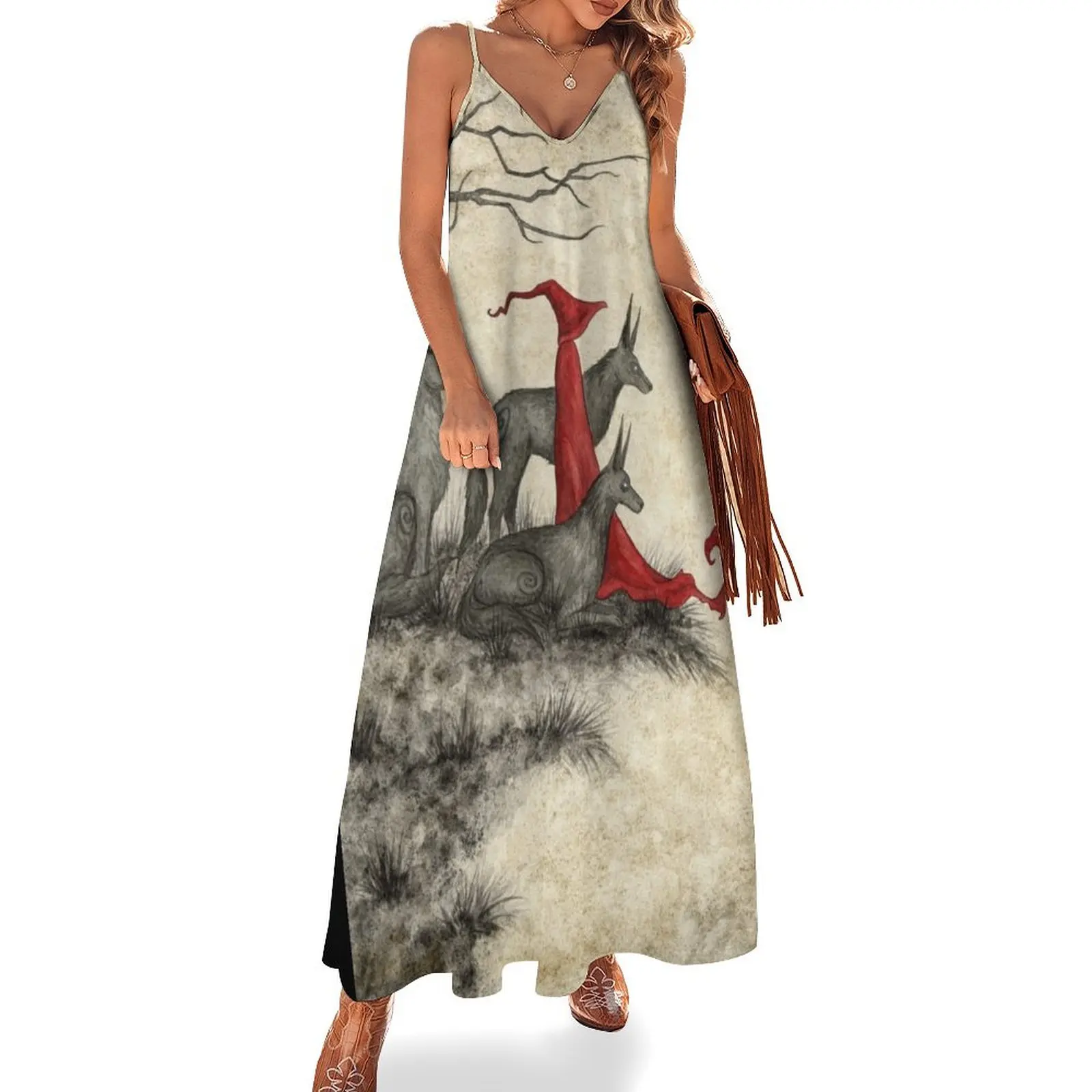 Wolf Mage Sleeveless Long Dress elegant and pretty women's dresses clothes summer dress for women 2025 Dress
Wolf Mage Sleeveless Long Dress elegant and pretty women's dresses clothes summer dress for women 2025 Dress
