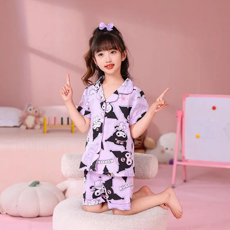 New Summer Girls Short-Sleeved Short Home Clothe Set Lapel Cardigan Pajama Children Korean Soft Two-Piece Set Parent-Child Style
New Summer Girls Short-Sleeved Short Home Clothe Set Lapel Cardigan Pajama Children Korean Soft Two-Piece Set Parent-Child Style