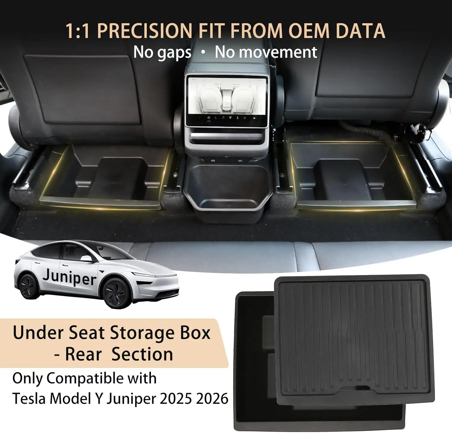 For Tesla Model Y Juniper 2025 Under Seat Storage Box Organizer TPE Rear Row Anti-Slip Hidden Underseat Organizer Tray with Lid
For Tesla Model Y Juniper 2025 Under Seat Storage Box Organizer TPE Rear Row Anti-Slip Hidden Underseat Organizer Tray with Lid