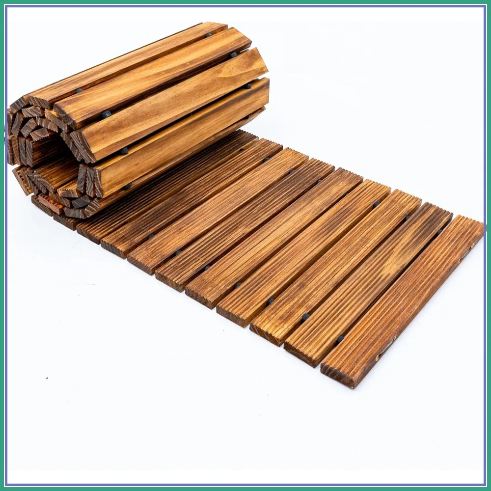 17" x 8 ft Carbonized Wooden Garden Pathway, Anti-Slip Grooves, Flexible Roll Up Walkway for Lawn & Gravel
17" x 8 ft Carbonized Wooden Garden Pathway, Anti-Slip Grooves, Flexible Roll Up Walkway for Lawn & Gravel
