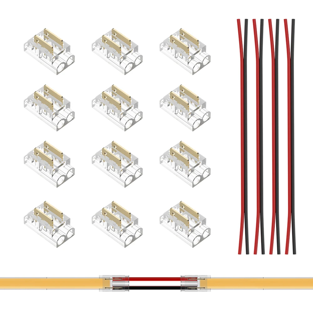 12PCS Transparent Cover Connector Solderless 2-6pin WS2812B FCOB WS2811 WS2815 5050 RGBW RGBCCT COB DIM CCT RGB LED Strip 5-12mm
12PCS Transparent Cover Connector Solderless 2-6pin WS2812B FCOB WS2811 WS2815 5050 RGBW RGBCCT COB DIM CCT RGB LED Strip 5-12mm
