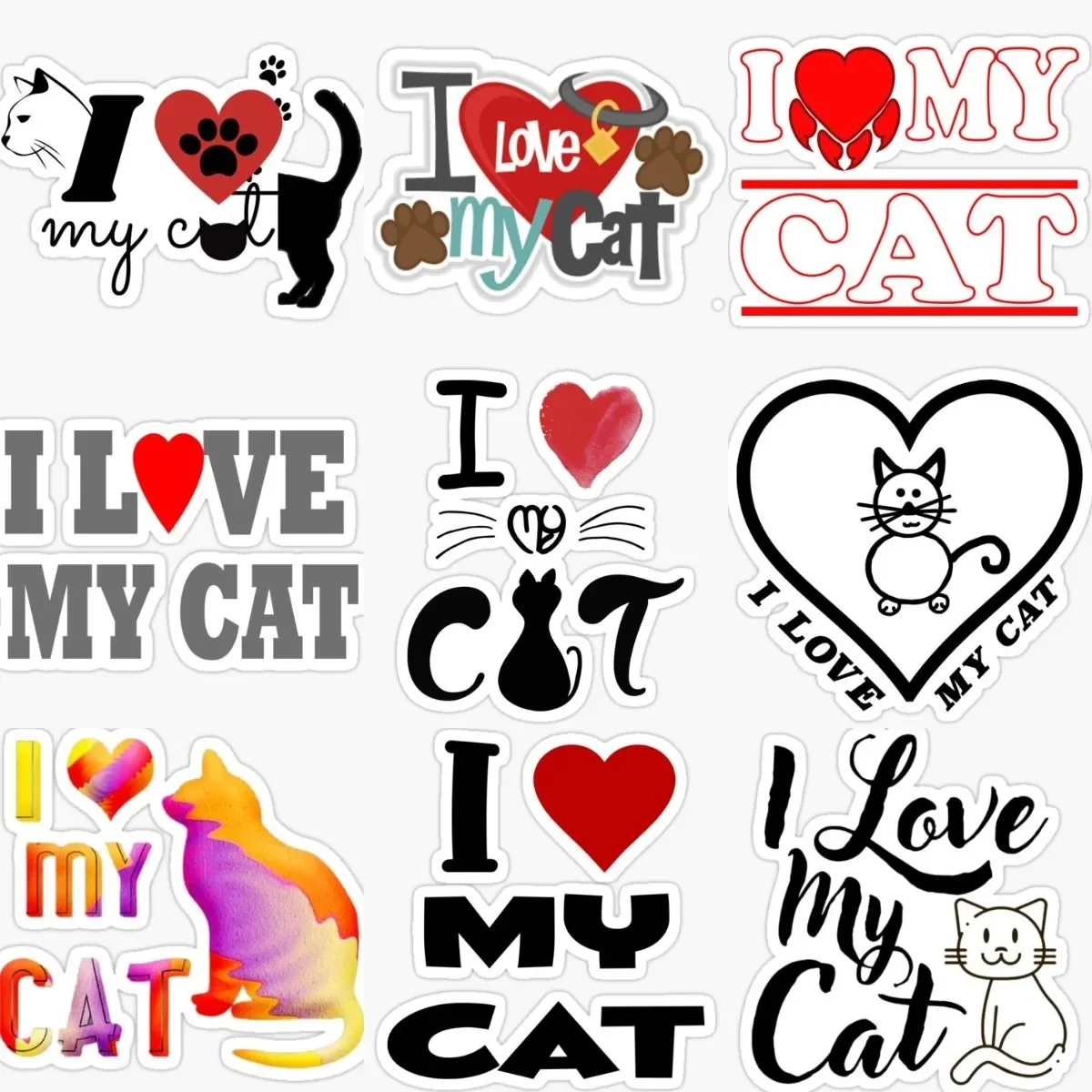I Love My Cat Creative Sticker Laptop Camper Truck Car Motorcycle Window Glass Wall Door Room Bicycle Van PVC Decal Customizable
I Love My Cat Creative Sticker Laptop Camper Truck Car Motorcycle Window Glass Wall Door Room Bicycle Van PVC Decal Customizable