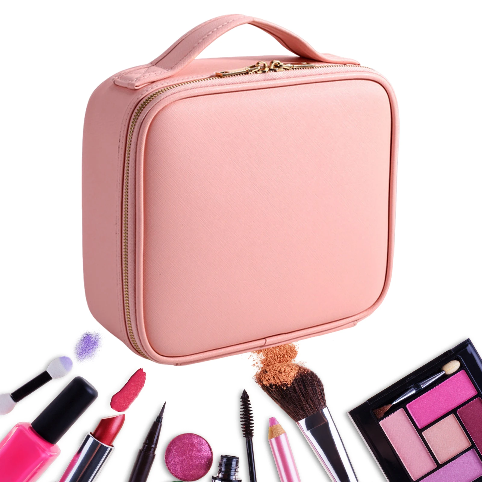 Нейлоновая дорожная косметичка с регулируемым разделителем для женщин (розовая)
Нейлоновая дорожная косметичка с регулируемым разделителем для женщин (розовая)