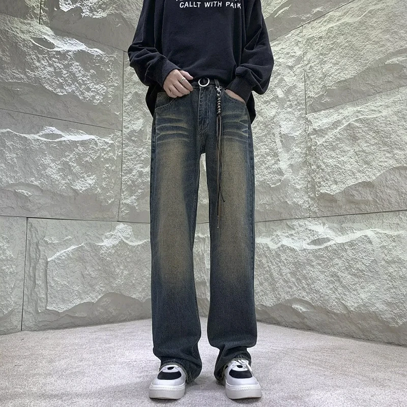 Spring and Autumn Jeans Men Loose Fit Blue Baggy Jeans Fashion Wide Leg Pants Denim Trousers Men's Clothing Harem Pants A125
Spring and Autumn Jeans Men Loose Fit Blue Baggy Jeans Fashion Wide Leg Pants Denim Trousers Men's Clothing Harem Pants A125
