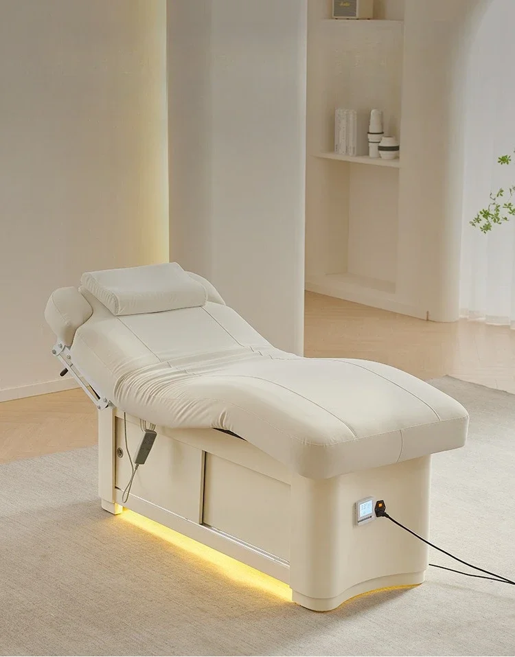 Спа-салон красоты, многофункциональная электрическая косметическая подъемная массажная кровать с постоянной температурой
Спа-салон красоты, многофункциональная электрическая косметическая подъемная массажная кровать с постоянной температурой