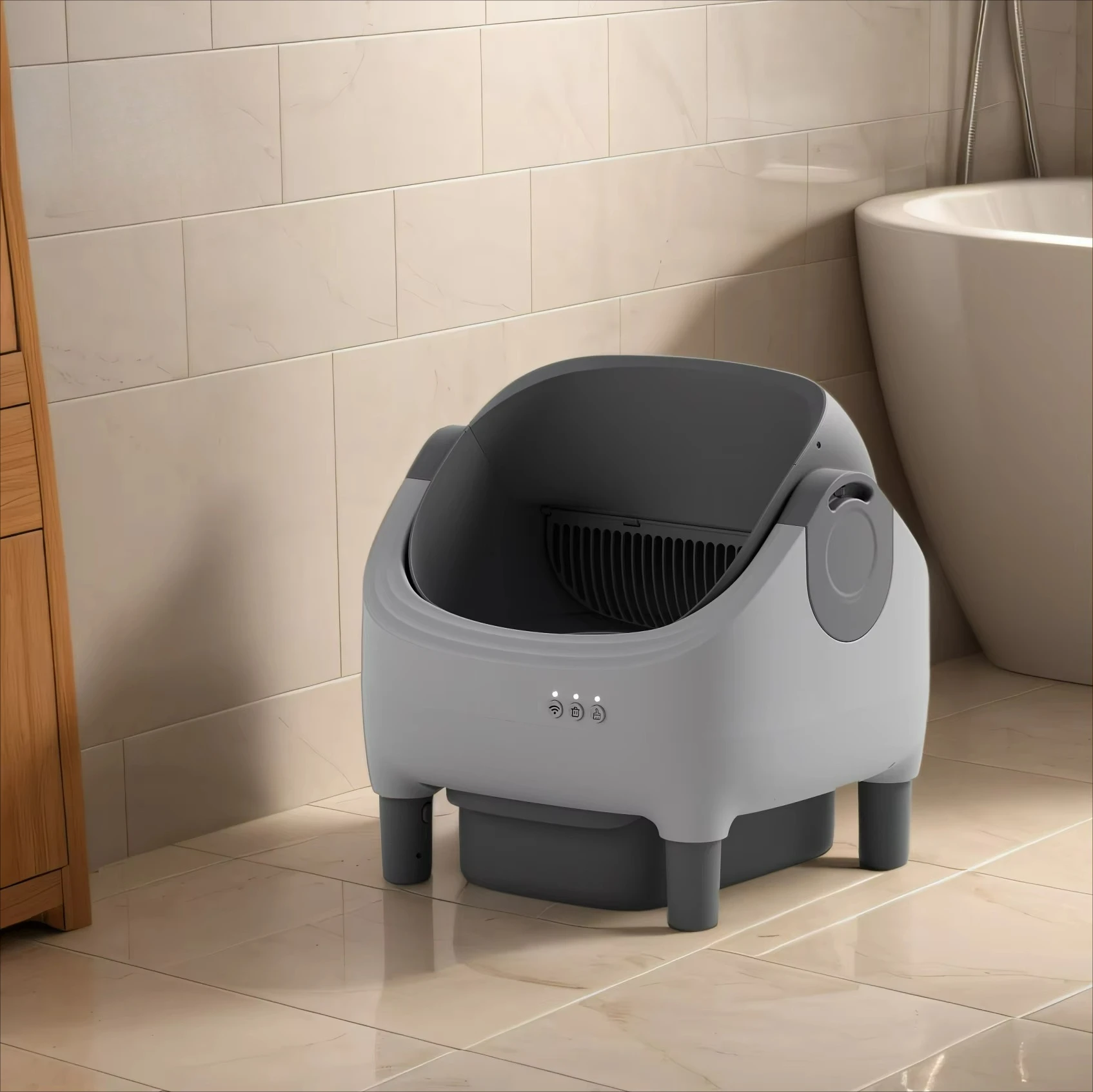 Smart Self Cleaning Cat Litter Box APP Control Intelligent Cat Toilet Automatic Cleaning Litter Box for Multiple Cat
Smart Self Cleaning Cat Litter Box APP Control Intelligent Cat Toilet Automatic Cleaning Litter Box for Multiple Cat