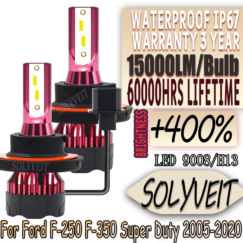 60000 Hours Lifespan Reliable for Years 9008 LED Headlight For Ford F-250 F-350 Super Duty 2005 2006 2007 2008 2009 2010-2020
60000 Hours Lifespan Reliable for Years 9008 LED Headlight For Ford F-250 F-350 Super Duty 2005 2006 2007 2008 2009 2010-2020