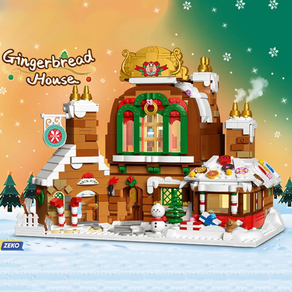 Creative MOC Streetscape Mini Block Gingerbread House Assemble Building Bricks Toy Winter City Street View Figures For Kids Gift
Creative MOC Streetscape Mini Block Gingerbread House Assemble Building Bricks Toy Winter City Street View Figures For Kids Gift