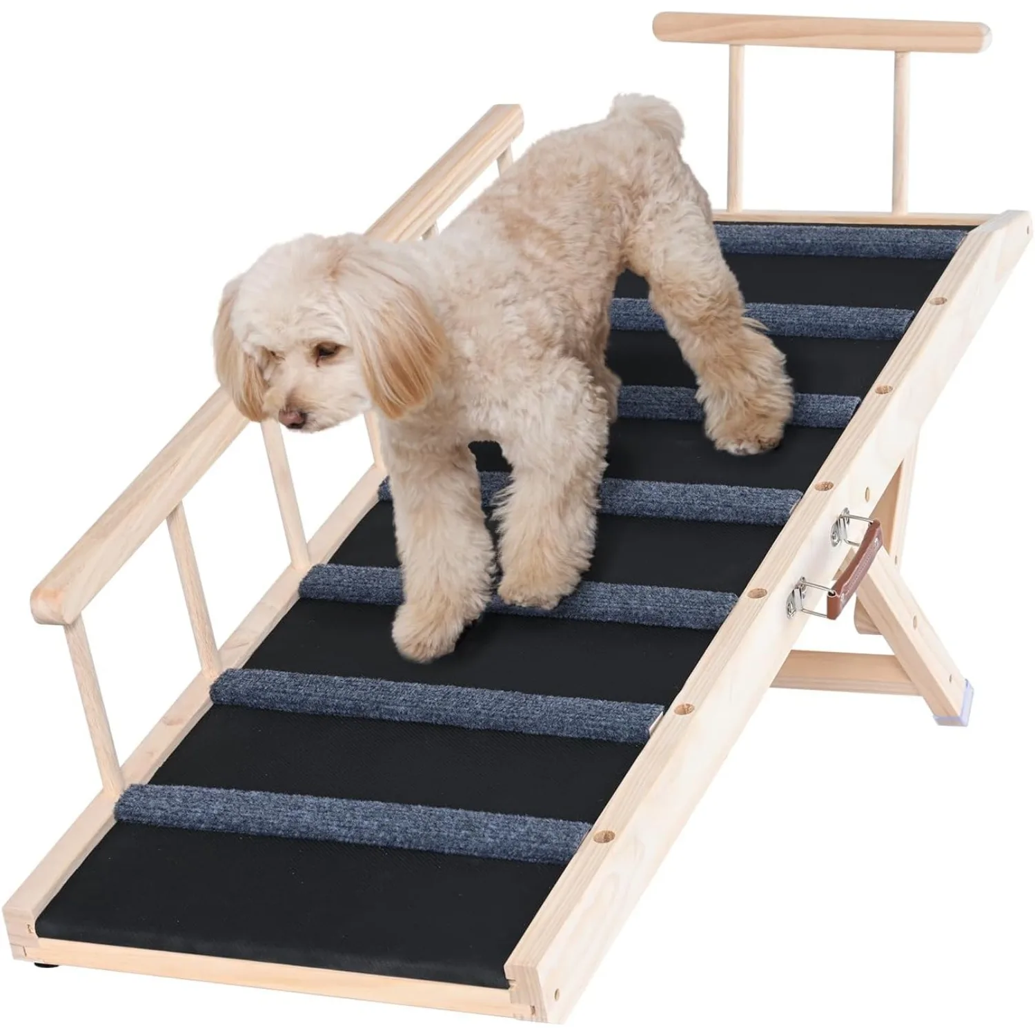 Dog Ramp, Folding Pet Ramp for Bed, Adjustable Dog Ramp for Small, Large, Old Dogs & Cats, Wooden Pet Ramp with 47.2" Long Ramp
Dog Ramp, Folding Pet Ramp for Bed, Adjustable Dog Ramp for Small, Large, Old Dogs & Cats, Wooden Pet Ramp with 47.2" Long Ramp
